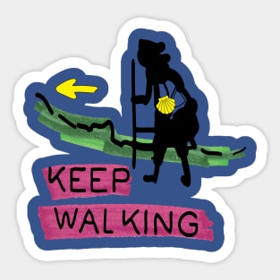 Keep walking pilgrimage Sticker